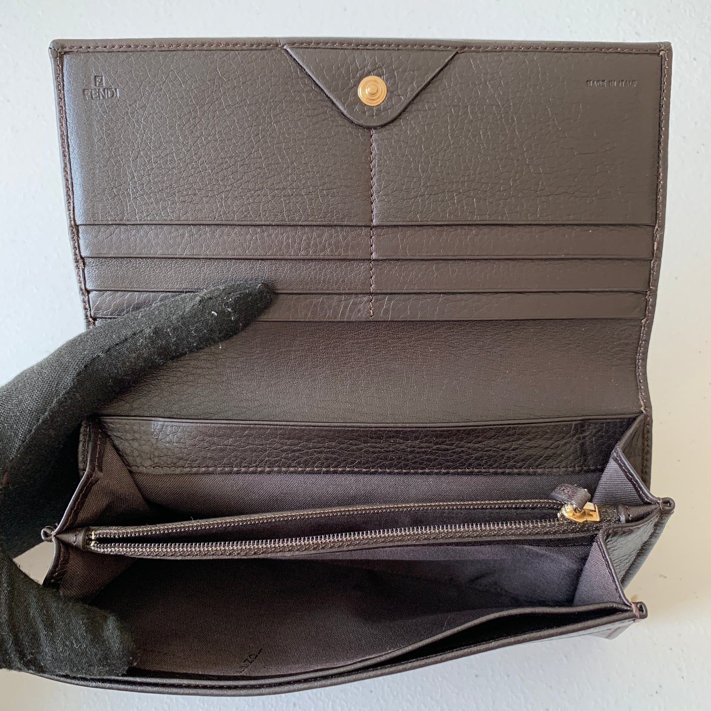 Fendi zucca monogram long wallet women’s authentic with COA