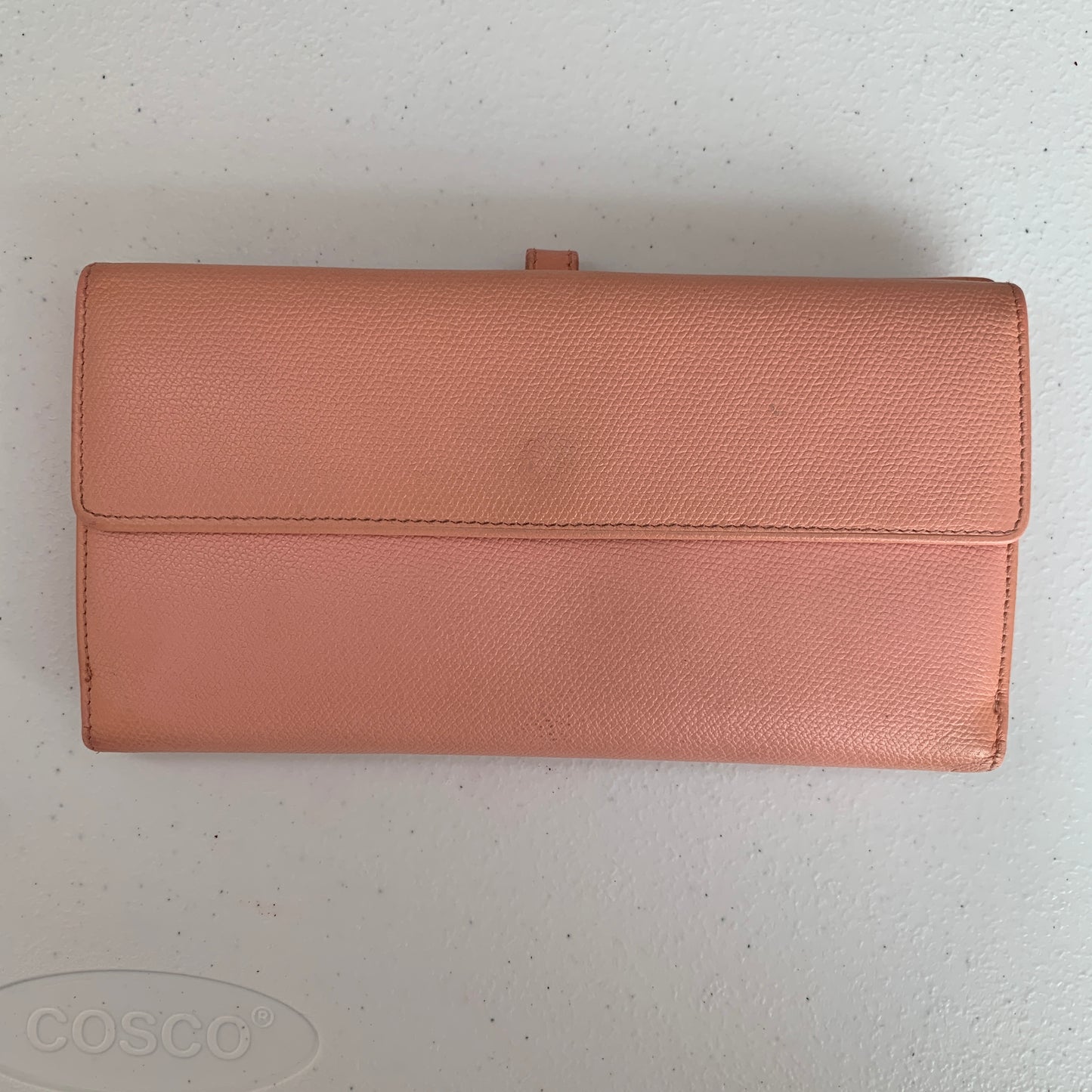 Chanel coco button pink Long leather wallet authentic with COA and guarantee card