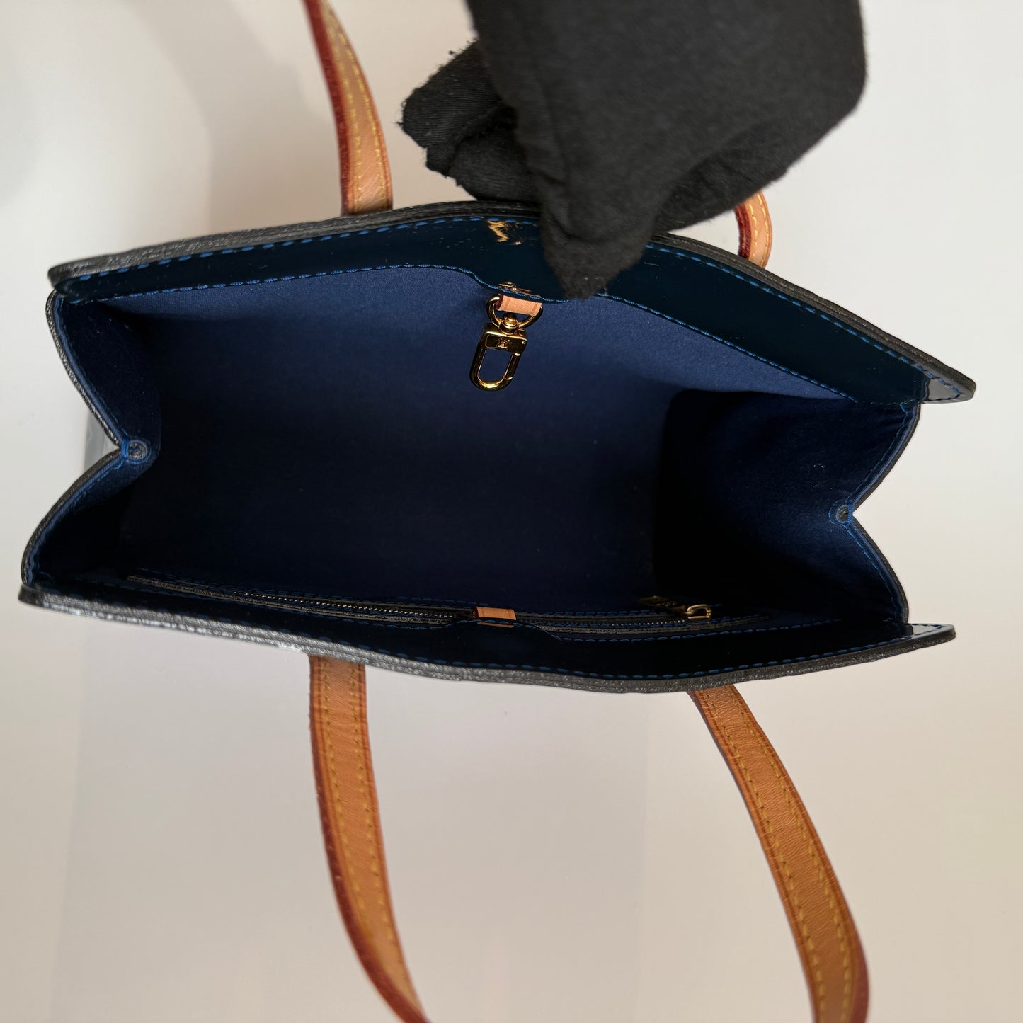 Louis Vuitton Vernis patent leather BB Catalina blue bag authentic with COA