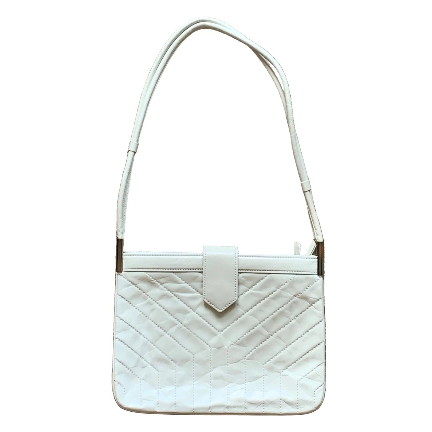 Yves Saint Laurent rare vintage leather shoulder bag purse authentic with COA 11.5x8.5x1