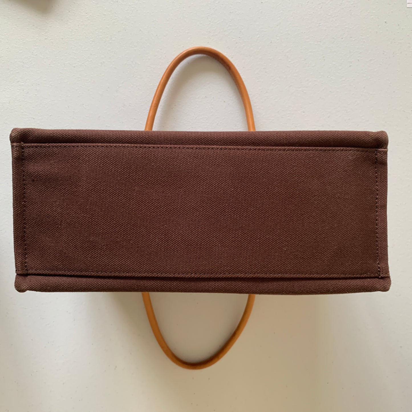 Burberry check and brown canvas Tote Bag authentic with COA