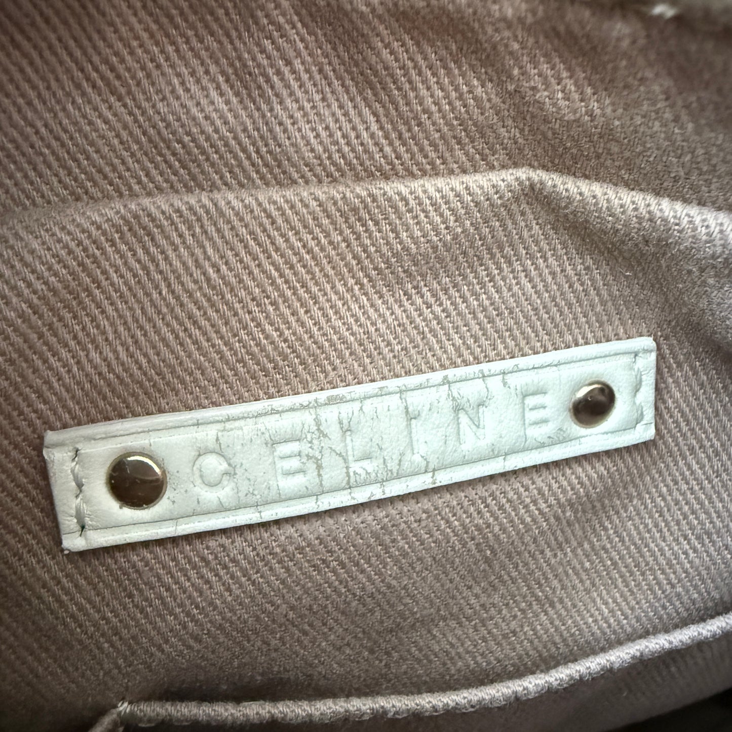 Celine triumph logo hobo shoulder bag authentic with COA 15x10x1
