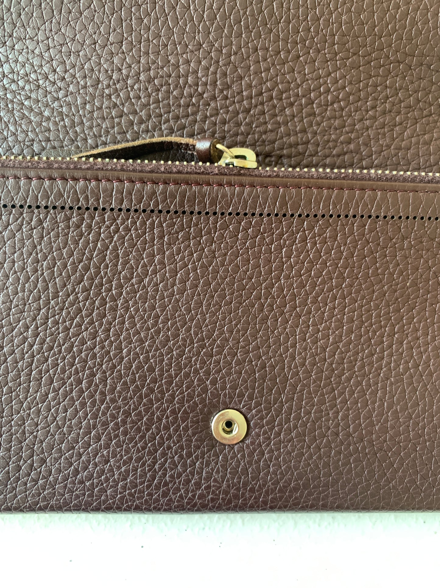 Balenciaca brown leather long wallet Authentic with COA