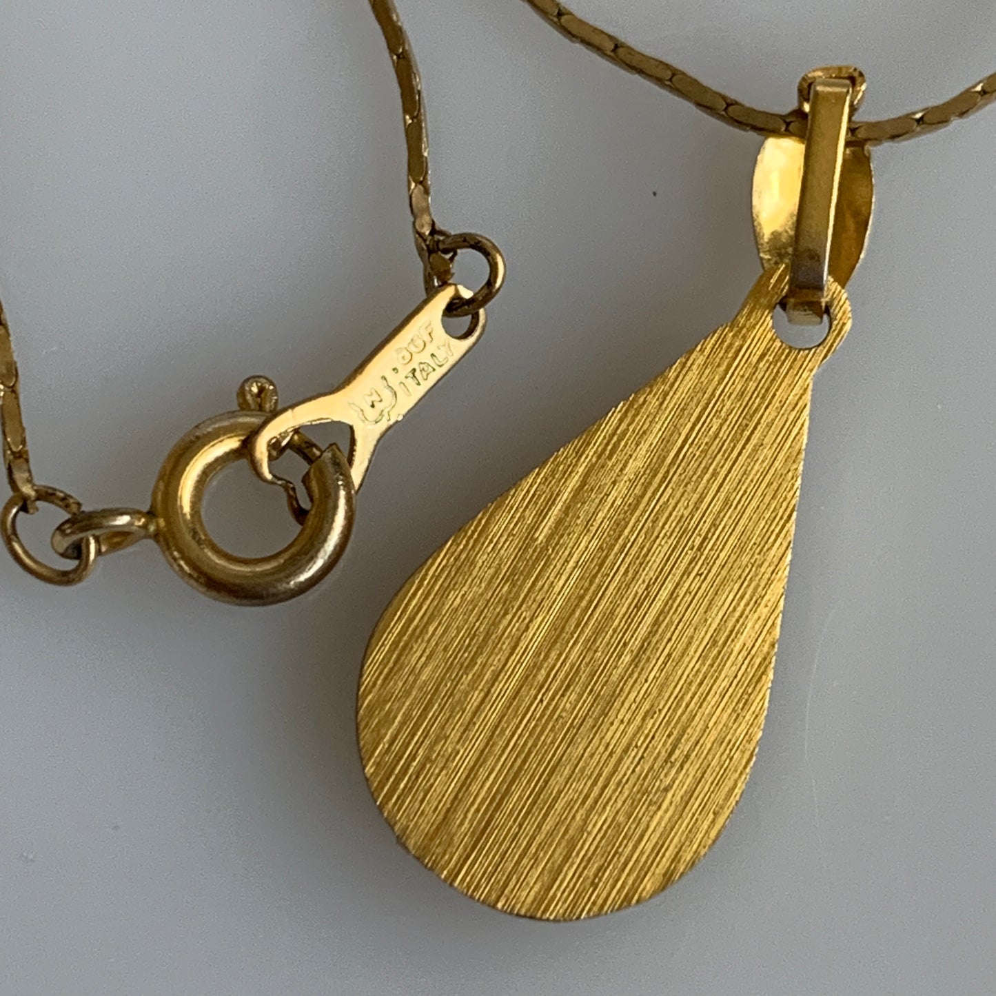 Yves Saint Laurent YSL logo gold plated Necklace authentic with COA