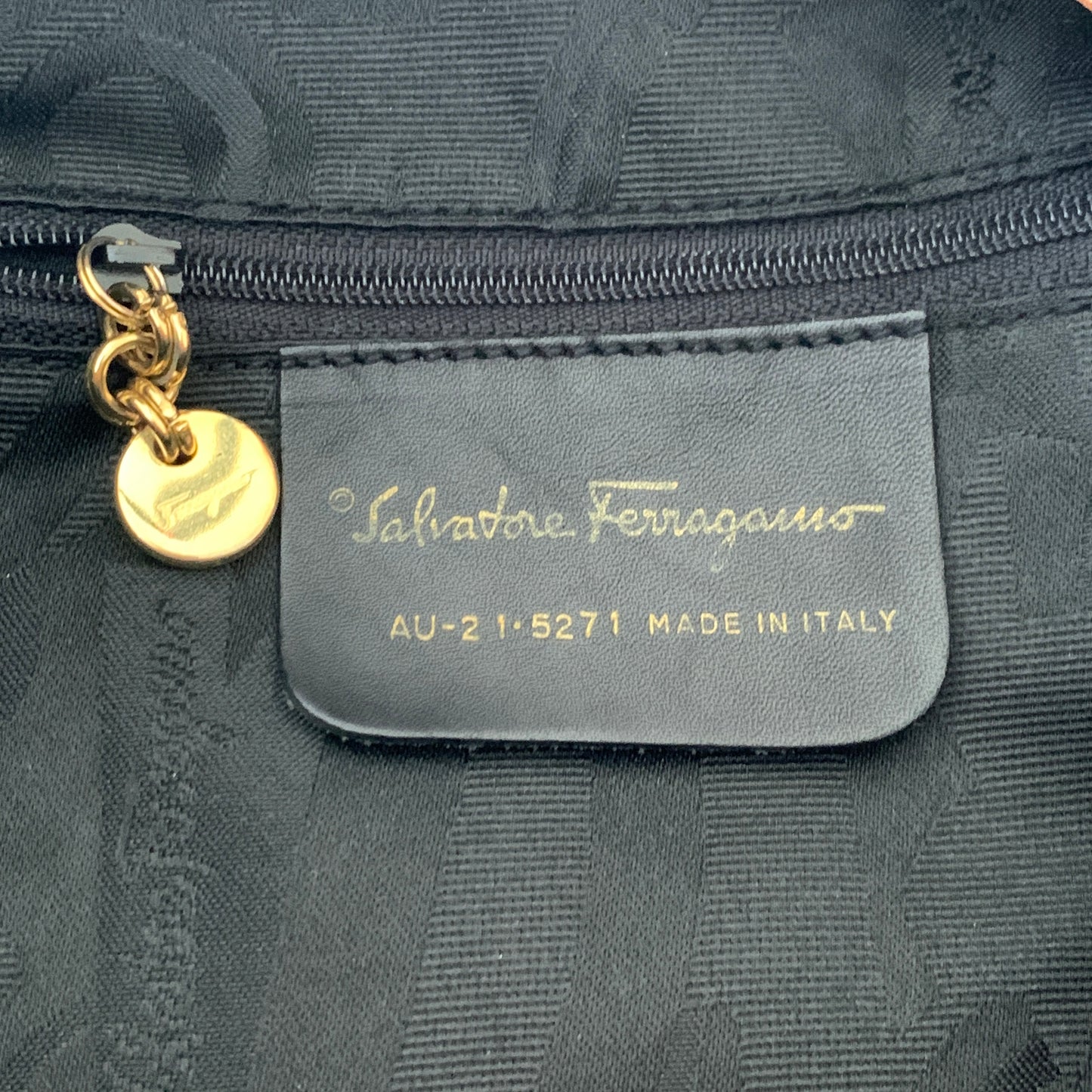 Salvatore Ferragamo floral bucket shoulder crossbody Bag authentic with COA