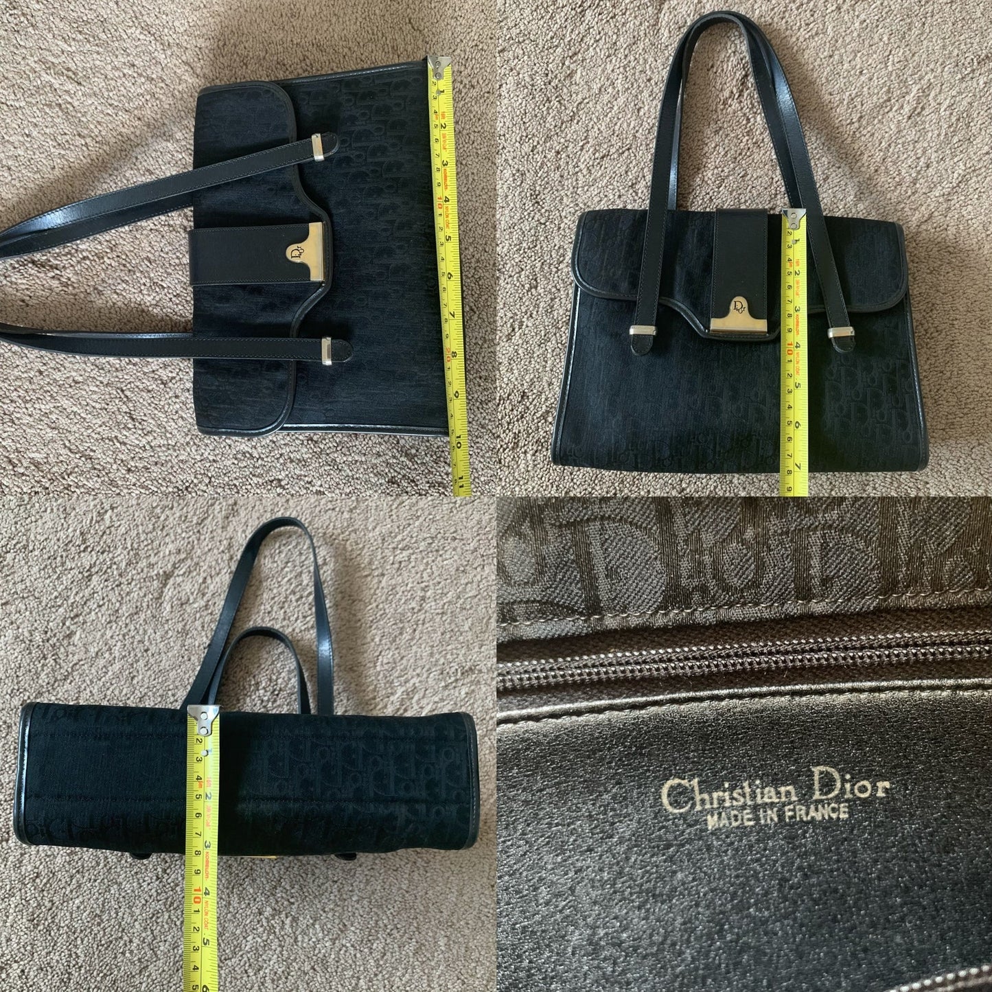 Christian Dior Trotter black canvas bag