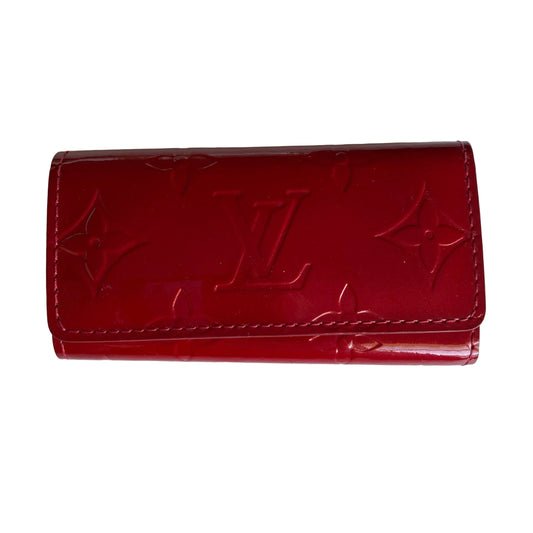 Louis Vuitton red monogram vernis key holder ca5008 authentic with coa