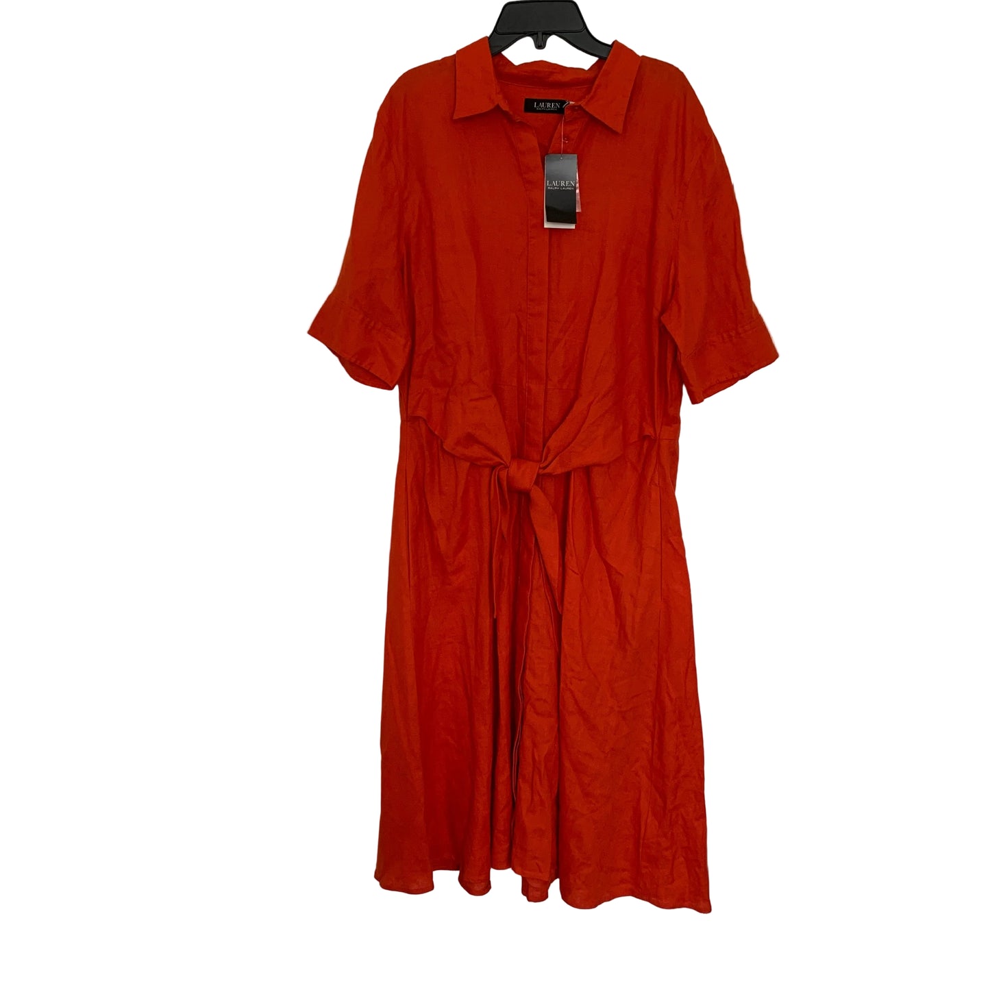 Lauren Ralph Lauren womens NWT Orange linen Dress size 14