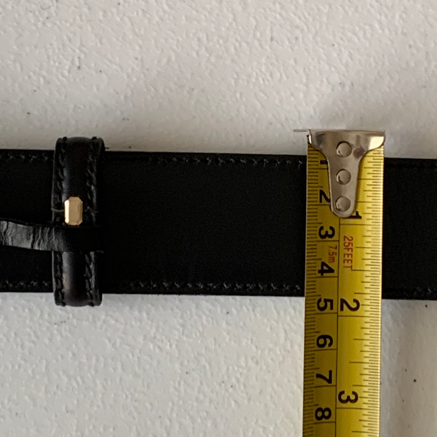 Gucci GG monogram black leather Belt unisex 85cm 34 inch Authentic with COA
