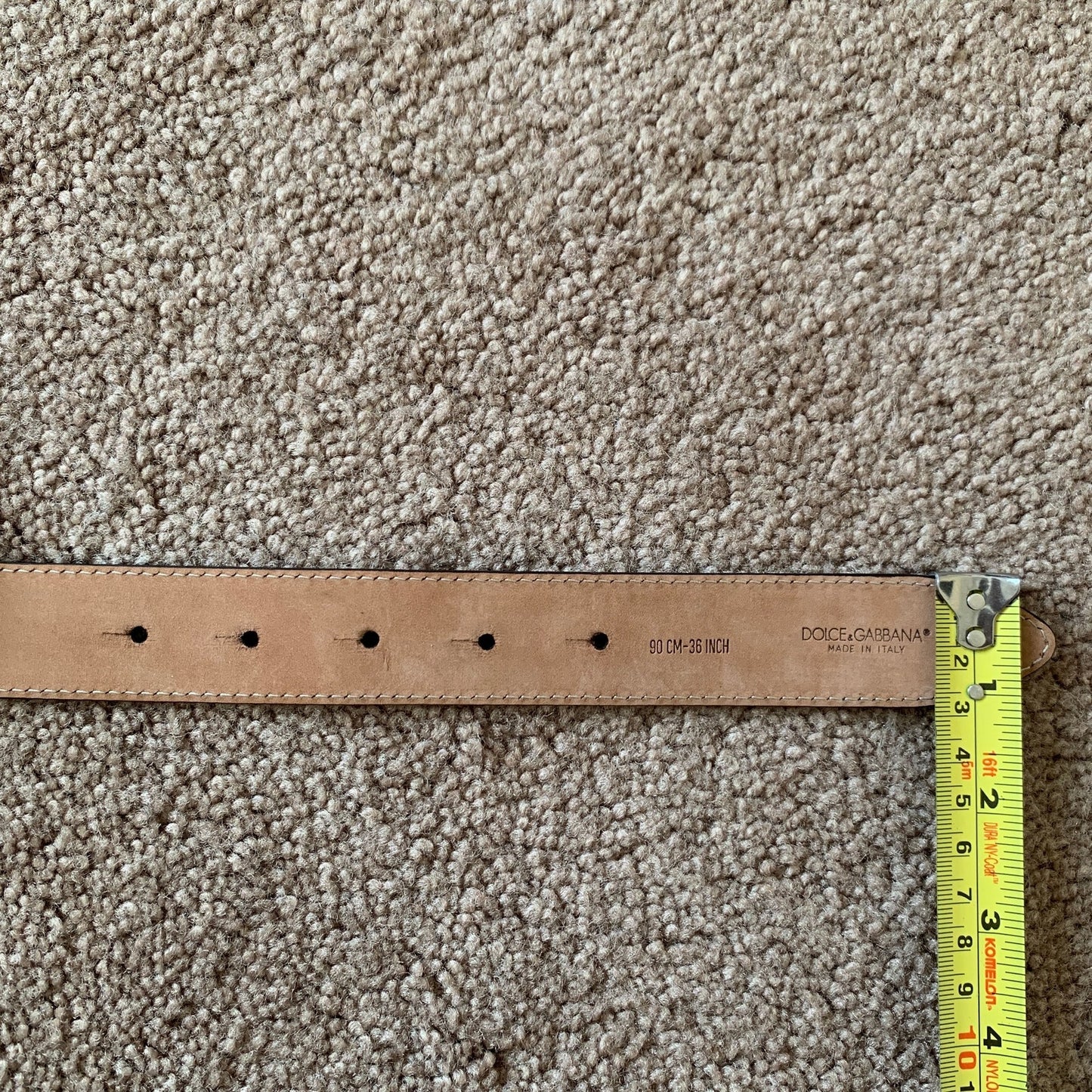 DG1019 Dolce & Gabbana unisex black patent leather belt size 90 cm 36 inch