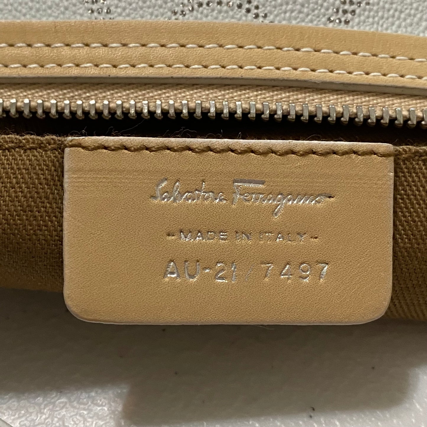 Ferragamo gancini logo shoulder bag handbag Authentic with coa dusty