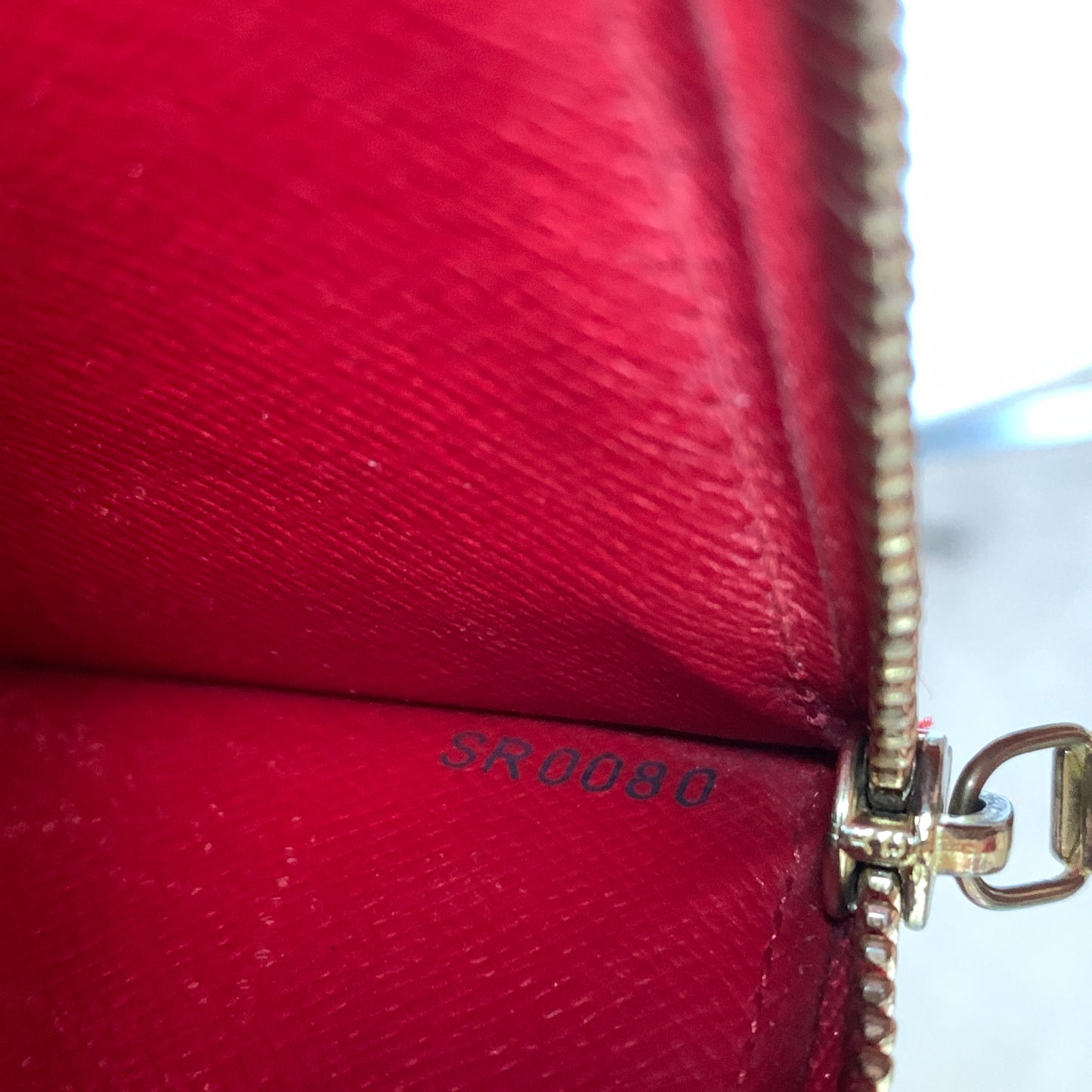 Louis Vuitton red Epi leather long wallet SR0080 Authentic with COA