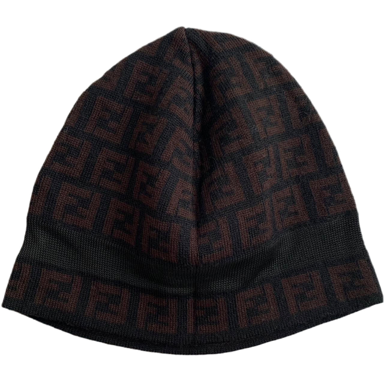 Authentic FENDI monogram unisex wool beanie hat