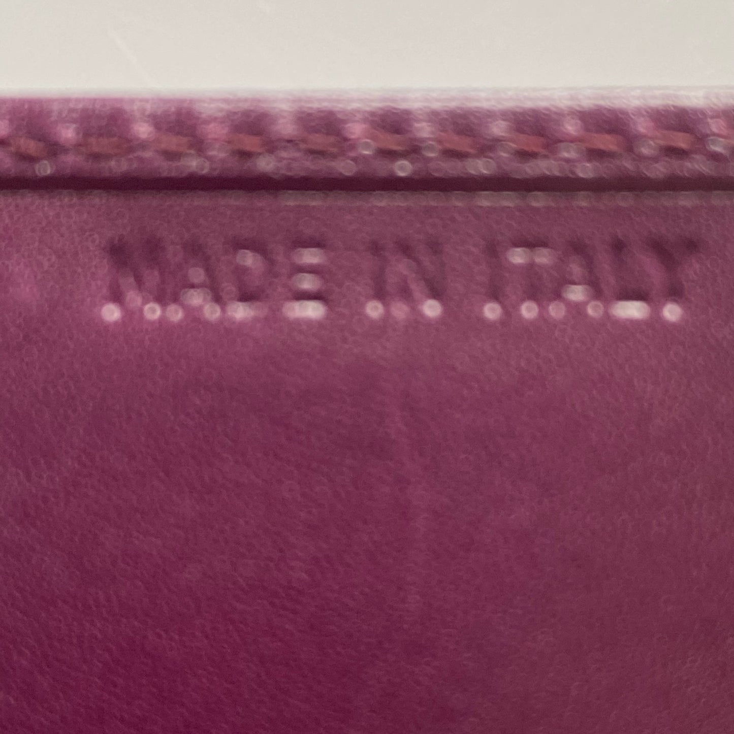 PRADA triangle logo purple leather wallet authentic with coa box card 7.2x4.2