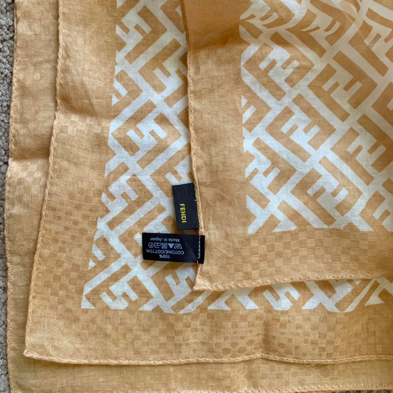 Authentic FENDI Women’s monogram cotton foulard