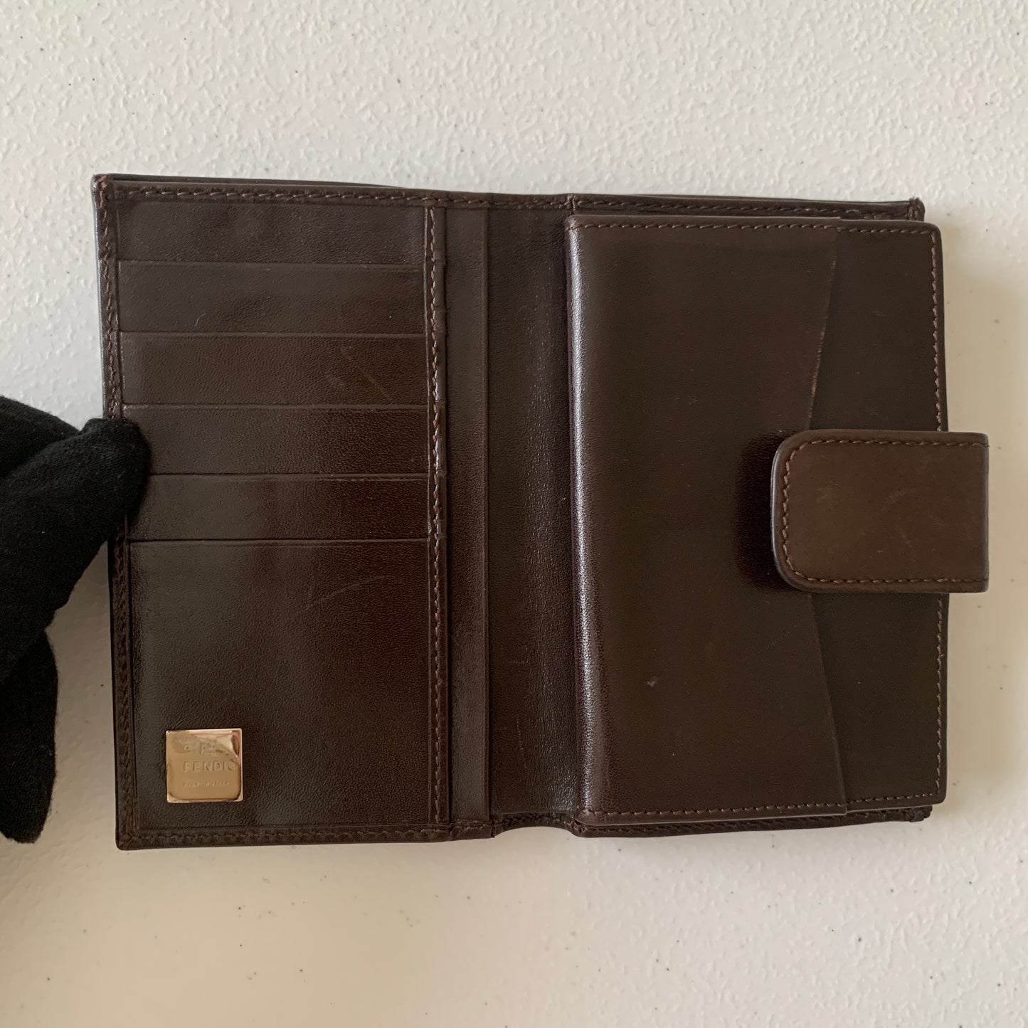 Fendi FF zucca monogram kisslock Wallet authentic with COA