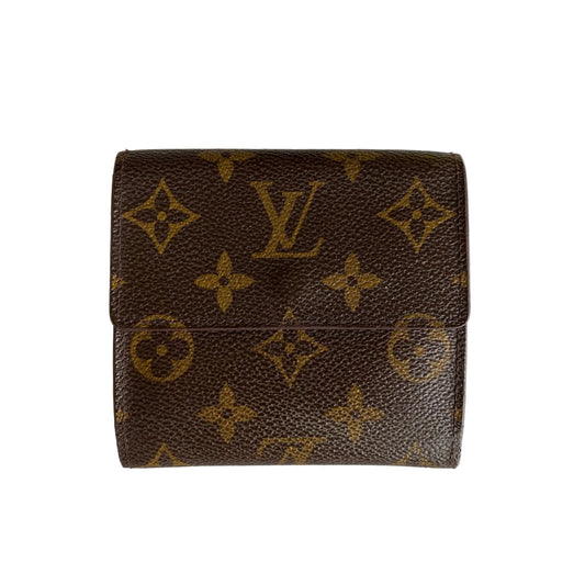 Louis Vuitton unisex monogram trifold wallet th0995 authentic with coa