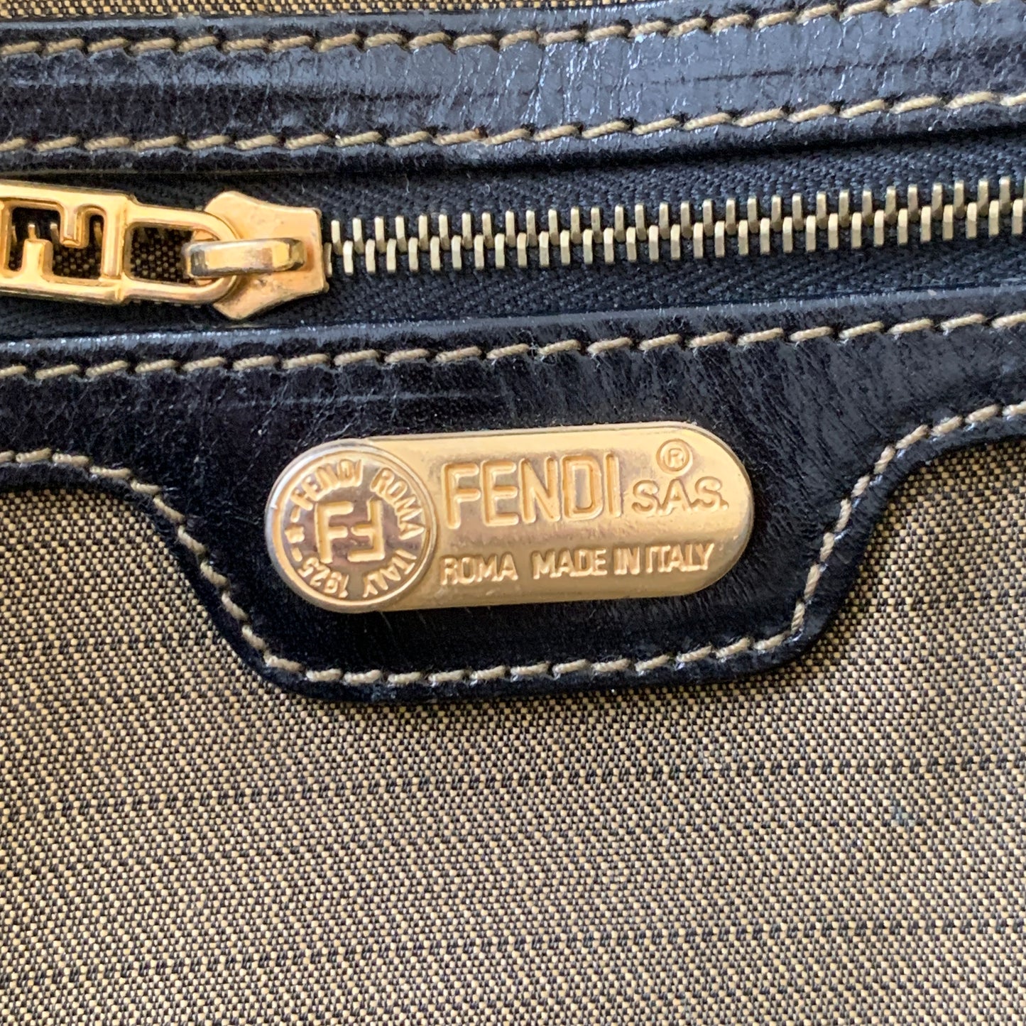Fendi zucca monogram 2 way bag authentic with COA