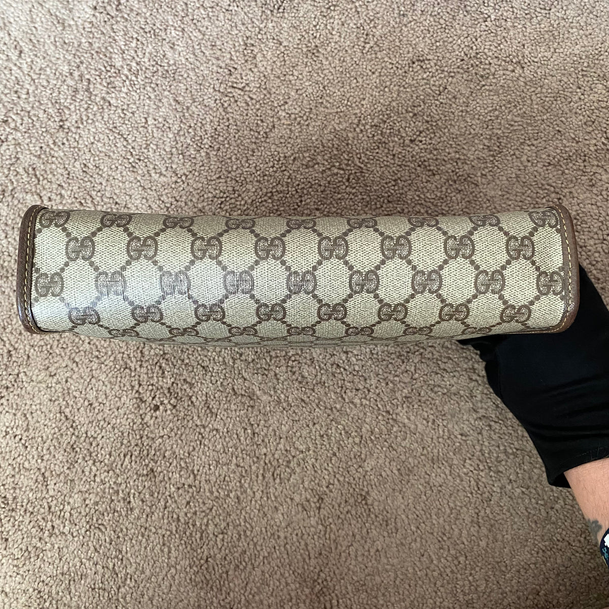 Gucci GG supreme monogram clutch bag Authentic with COA