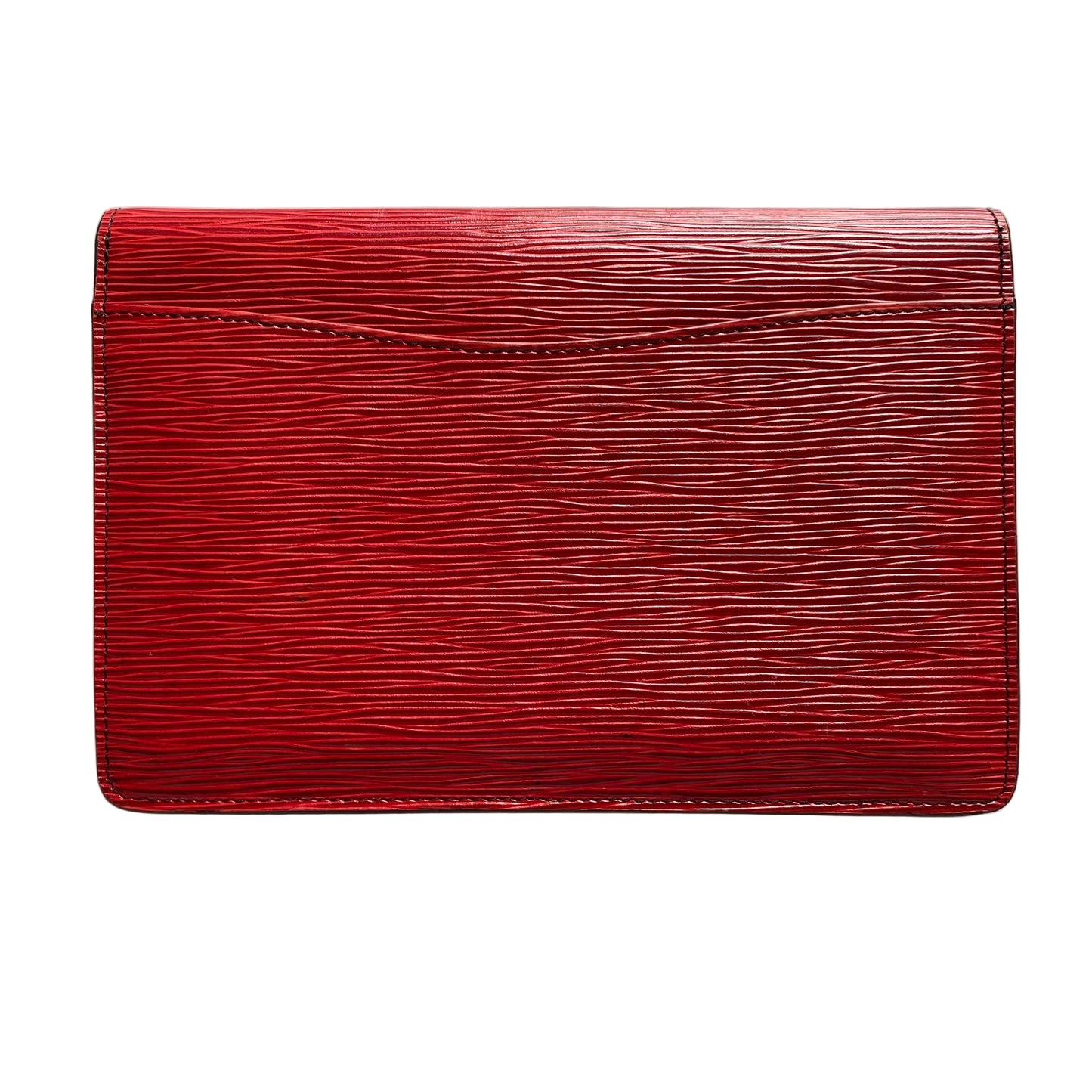 Louis Vuitton red Epi leather pouch bag 8904 authentic with COA