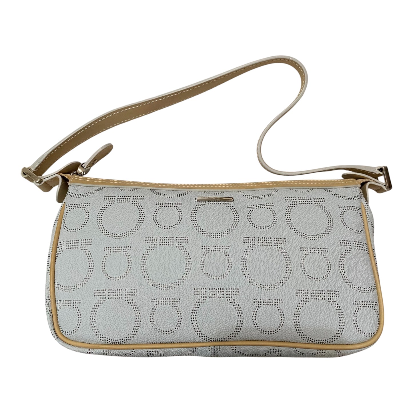 Ferragamo gancini logo shoulder bag handbag Authentic with coa dusty