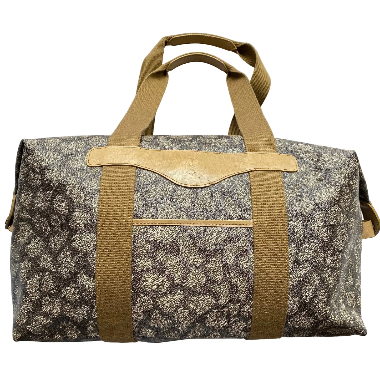 Yves Saint Laurent vintage giraffe luggage duffle travel bag authentic with coa
