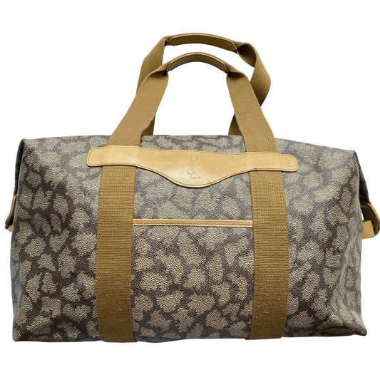 Yves Saint Laurent vintage giraffe luggage duffle travel bag authentic with coa