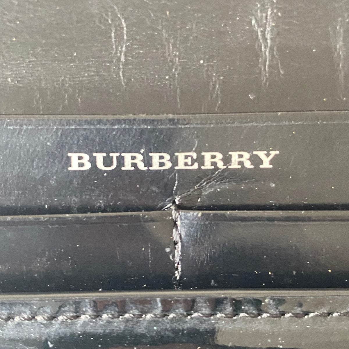 Burberry nuova check embossed black long wallet Authentic with COA 7.5x4