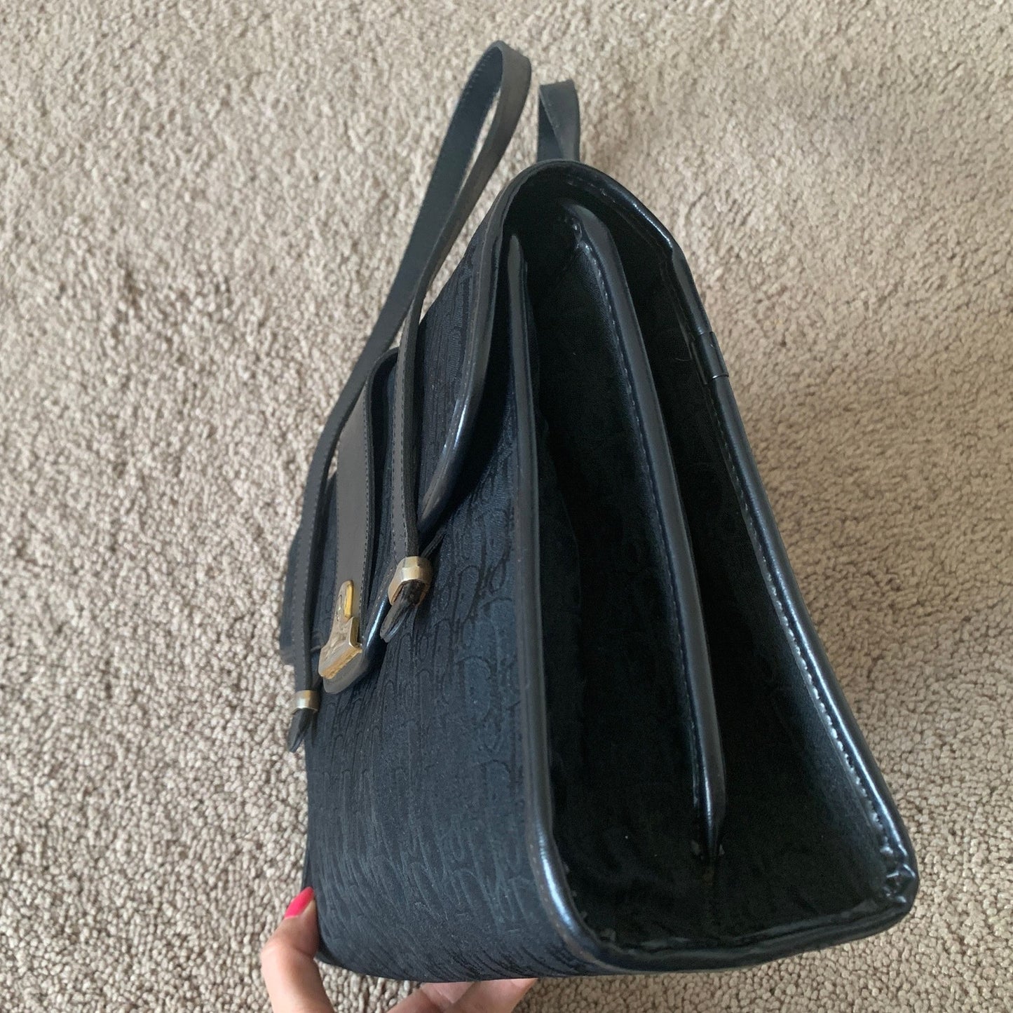 Christian Dior Trotter black canvas bag