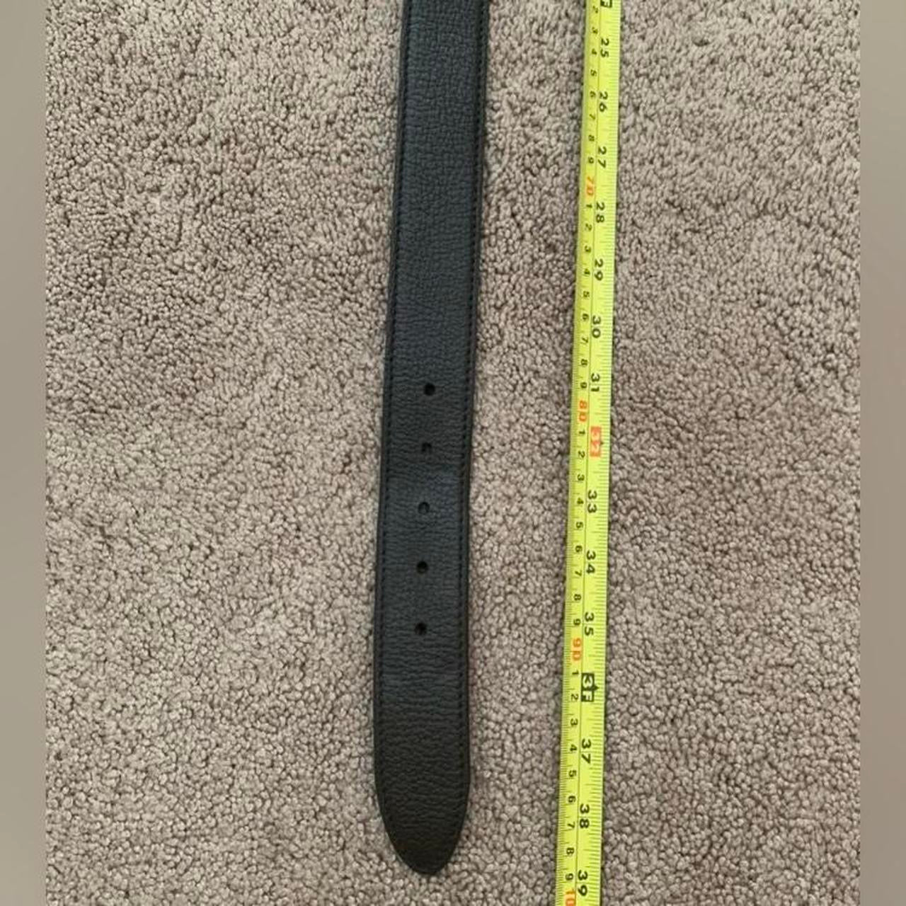 Authentic Dolce & Gabbana first line unisex vintage pre owned dark brown leather DG logo belt size 95cm/38”