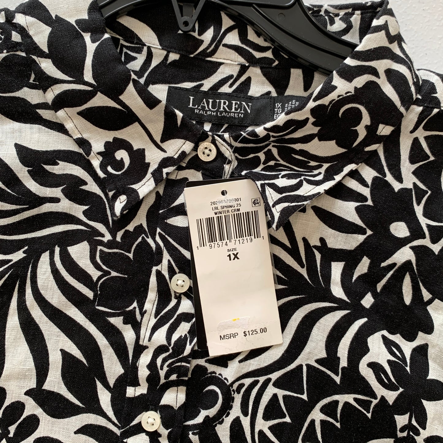 Lauren Ralph Lauren plus size 1X women’s NWT floral print long sleeve button up