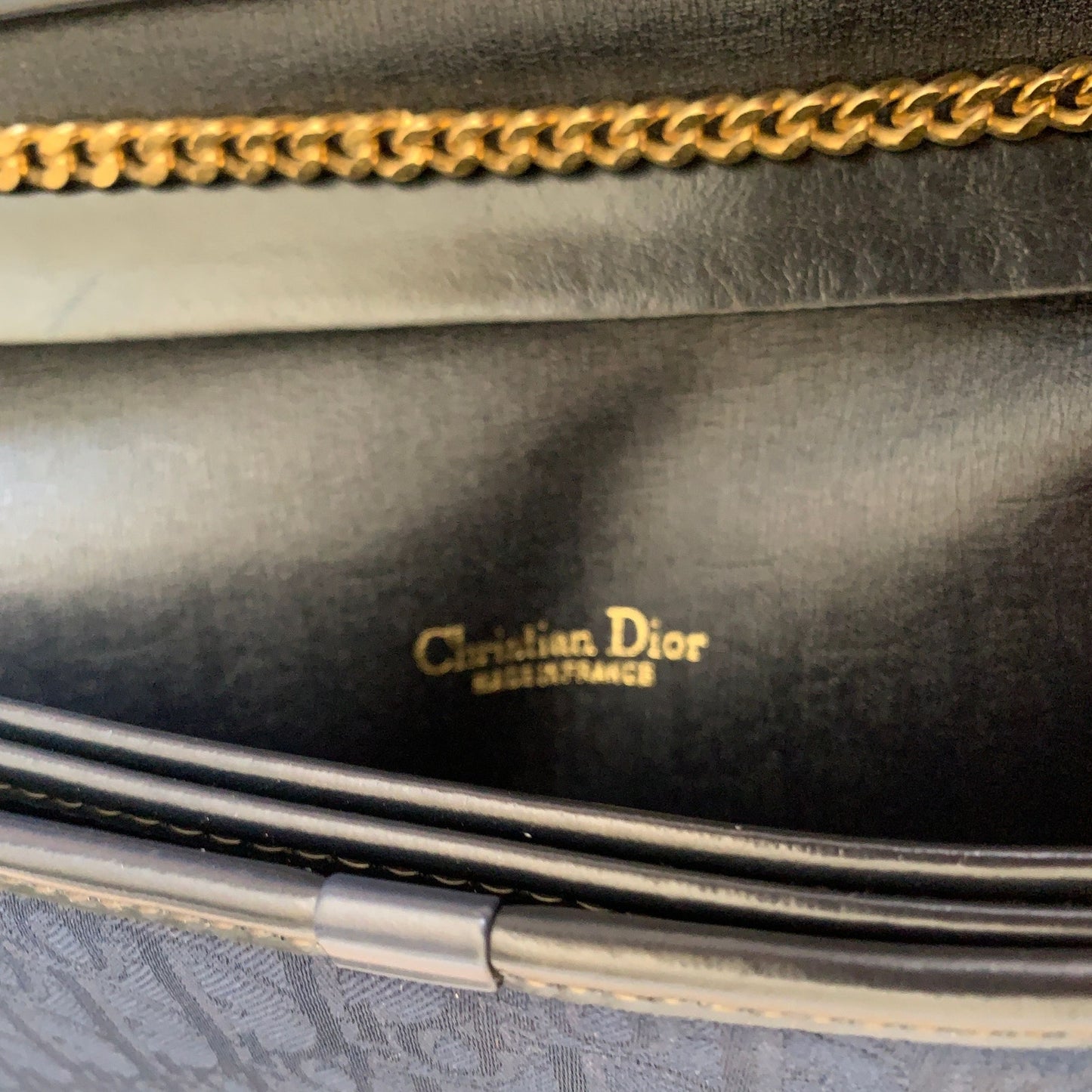 Christian Dior vintage blue trotter 2 way bag