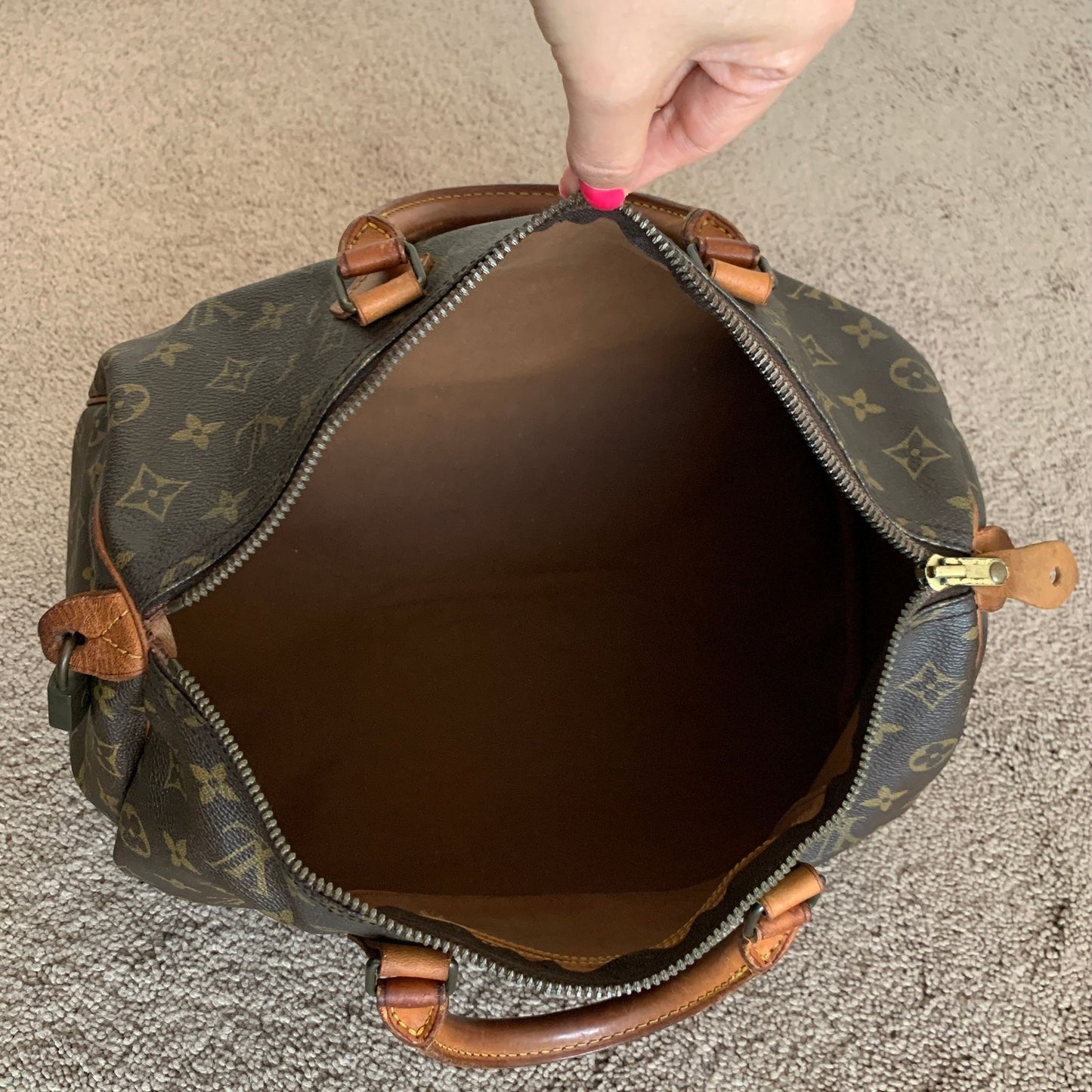 LV1028 Louis Vuitton speedy 35 women's monogram handbag