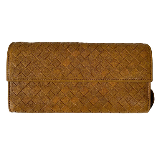 Bottega Veneta intrecciato women’s leather wallet 3.5x 7.5” authentic with COA