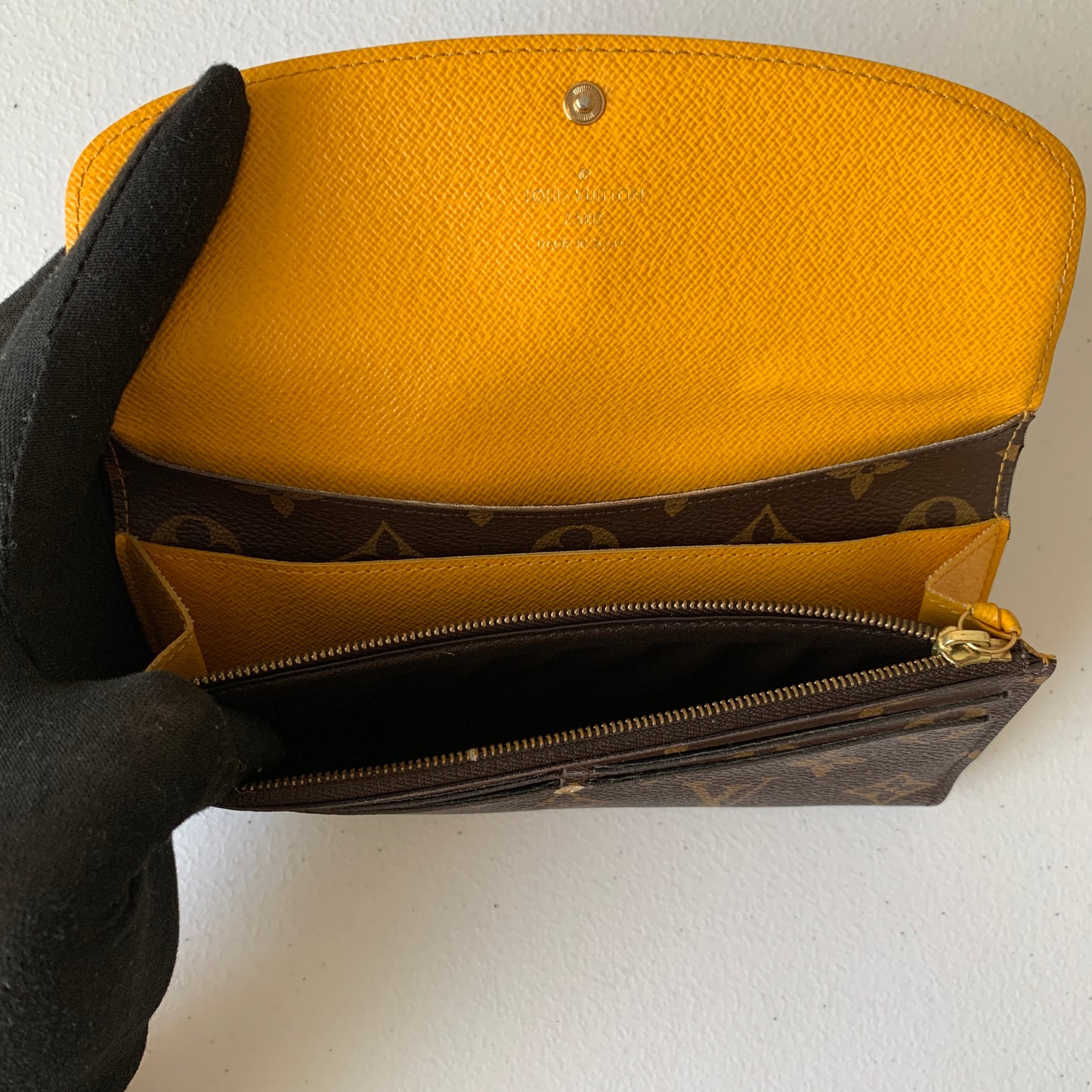 Louis Vuitton Monogram Emilie long wallet CA4104 authentic with COA 3.8 x 7.5