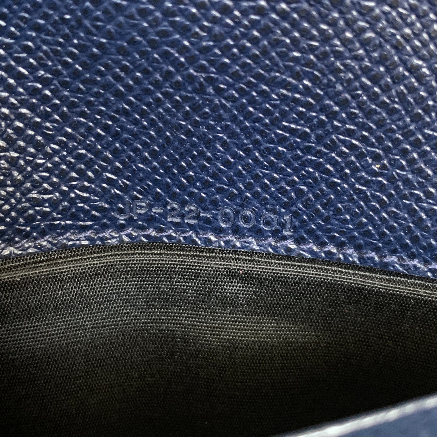 Ferragamo navy blue leather long wallet Authentic with COA