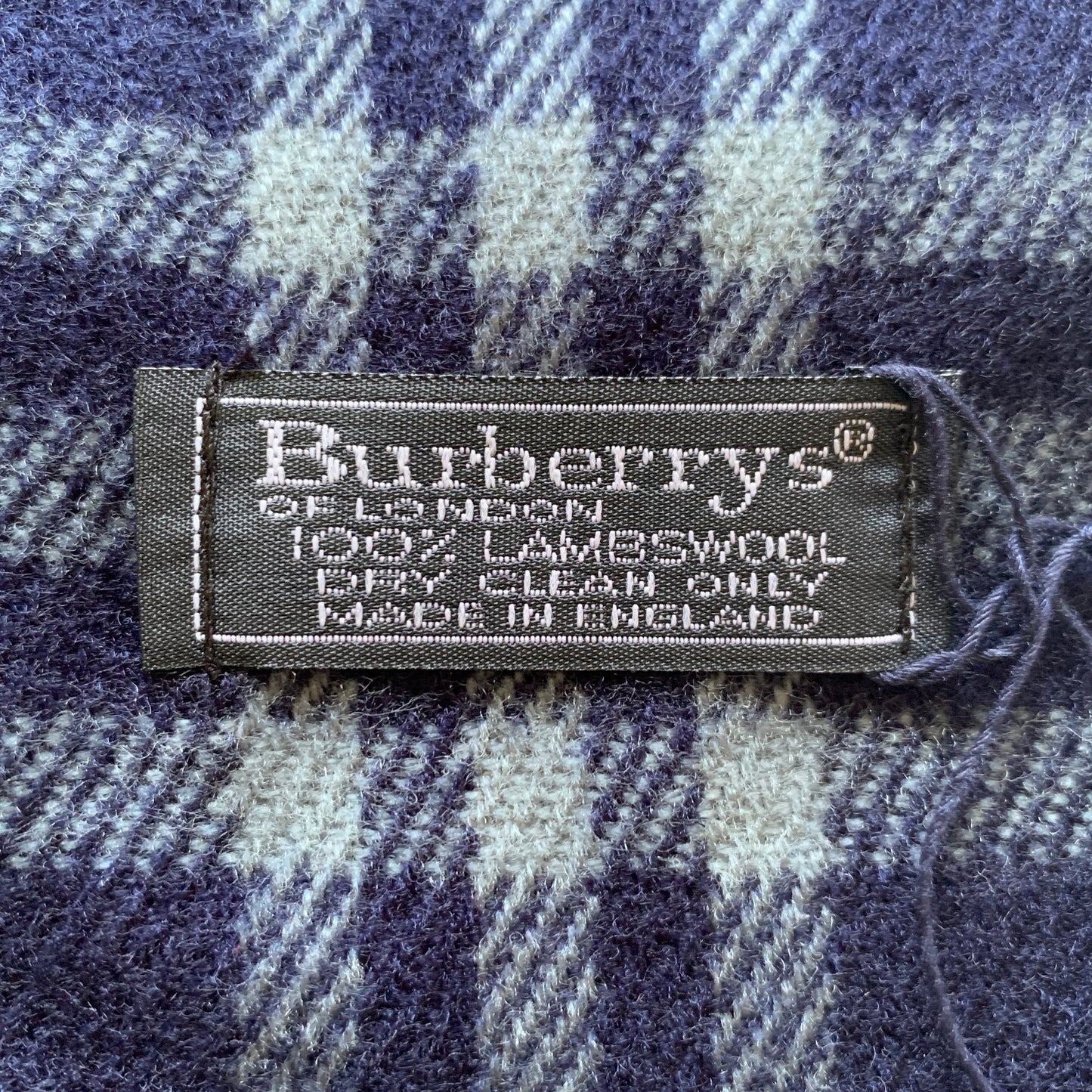 Burberry classic check pure wool unisex long scarf Authentic with COA 55x11.6