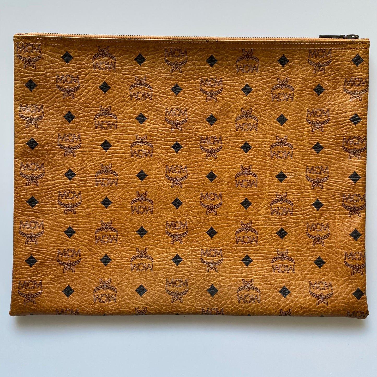 MCM cognac laptop bag Authentic with COA