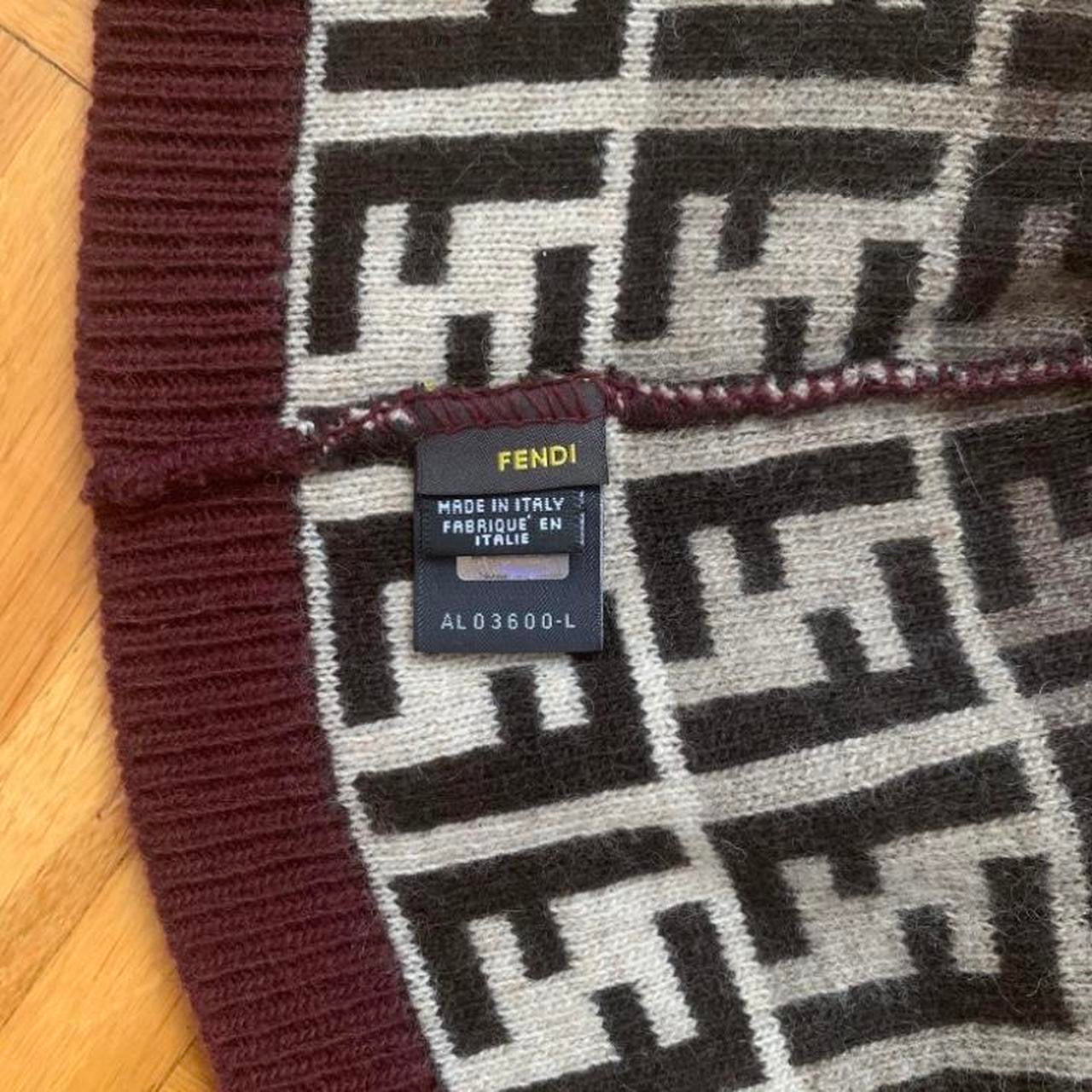 Authentic Fendi monogram women’s wool and cashmere hat like new