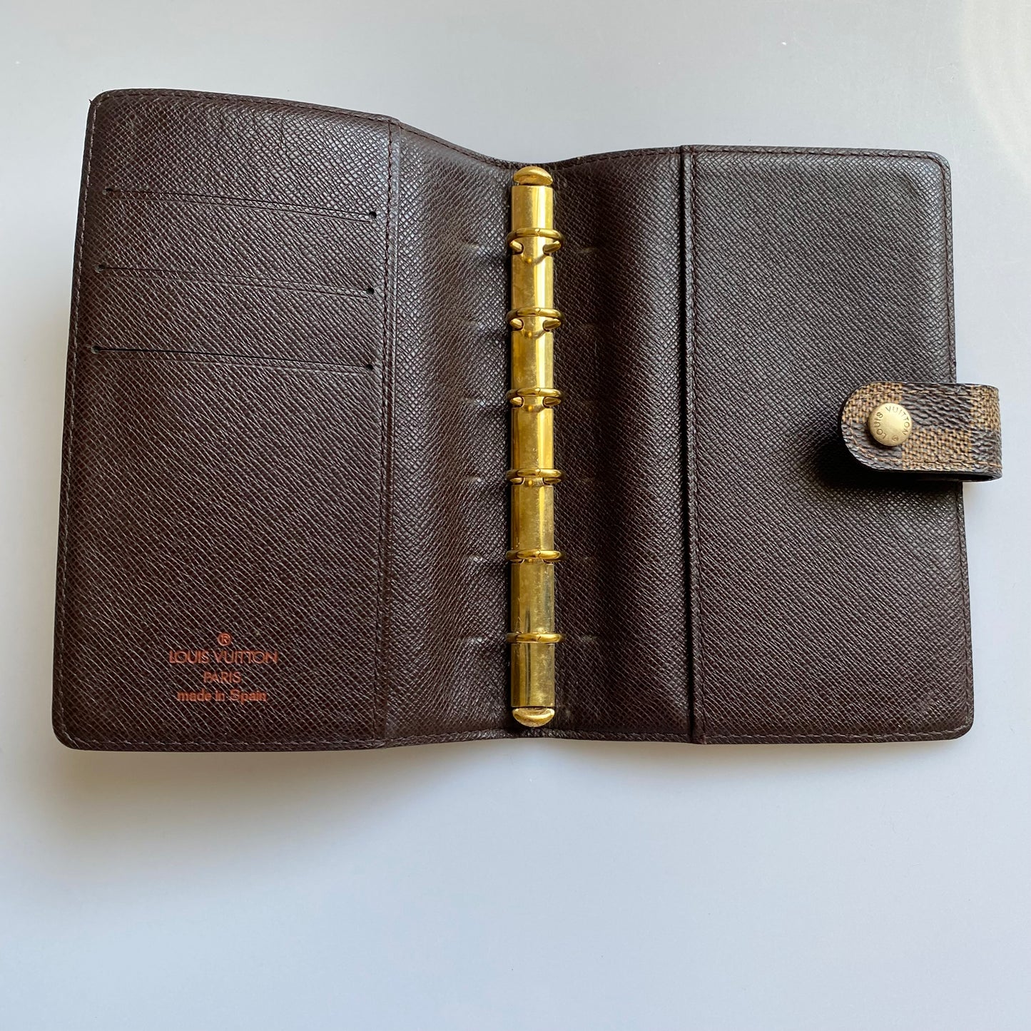 Louis Vuitton damier ebene agenda PM CA1909 authentic with coa