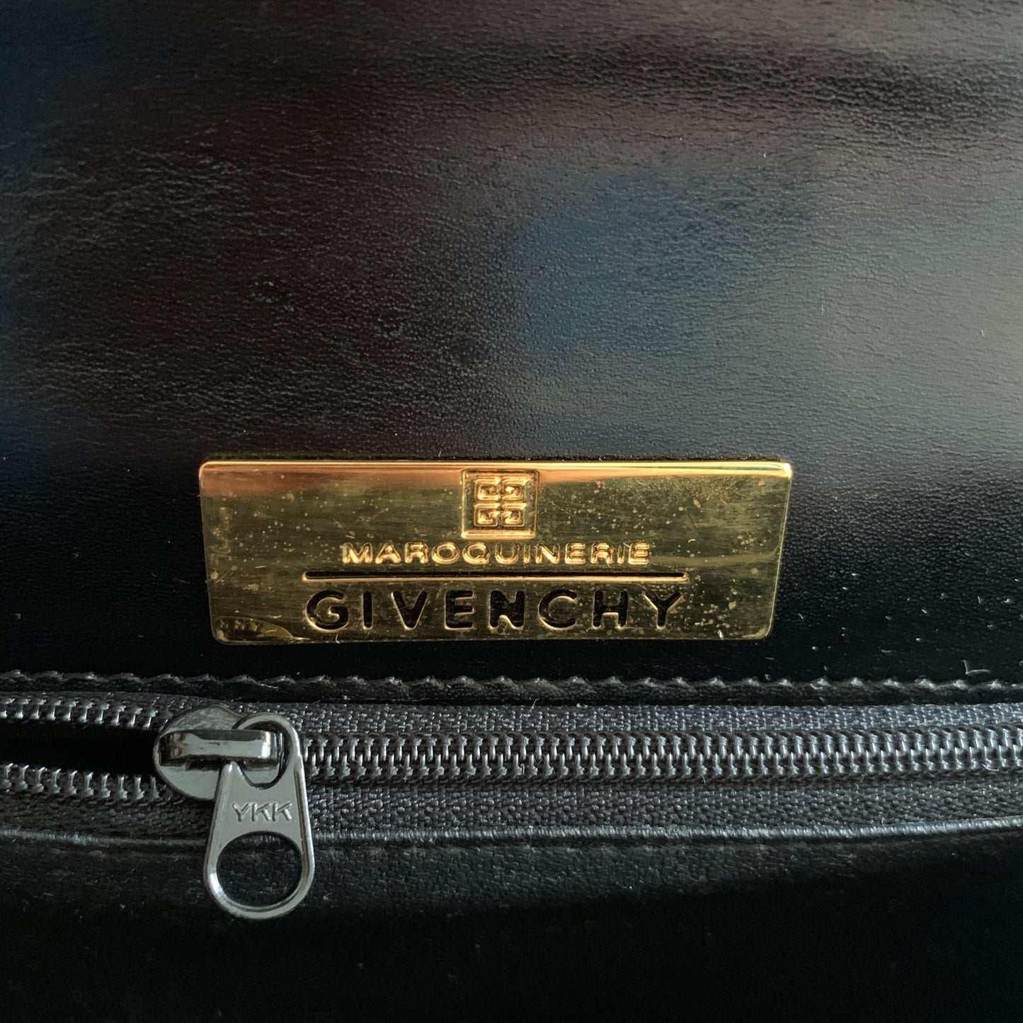 Givenchy vintage black leather shoulder bag Authentic with COA