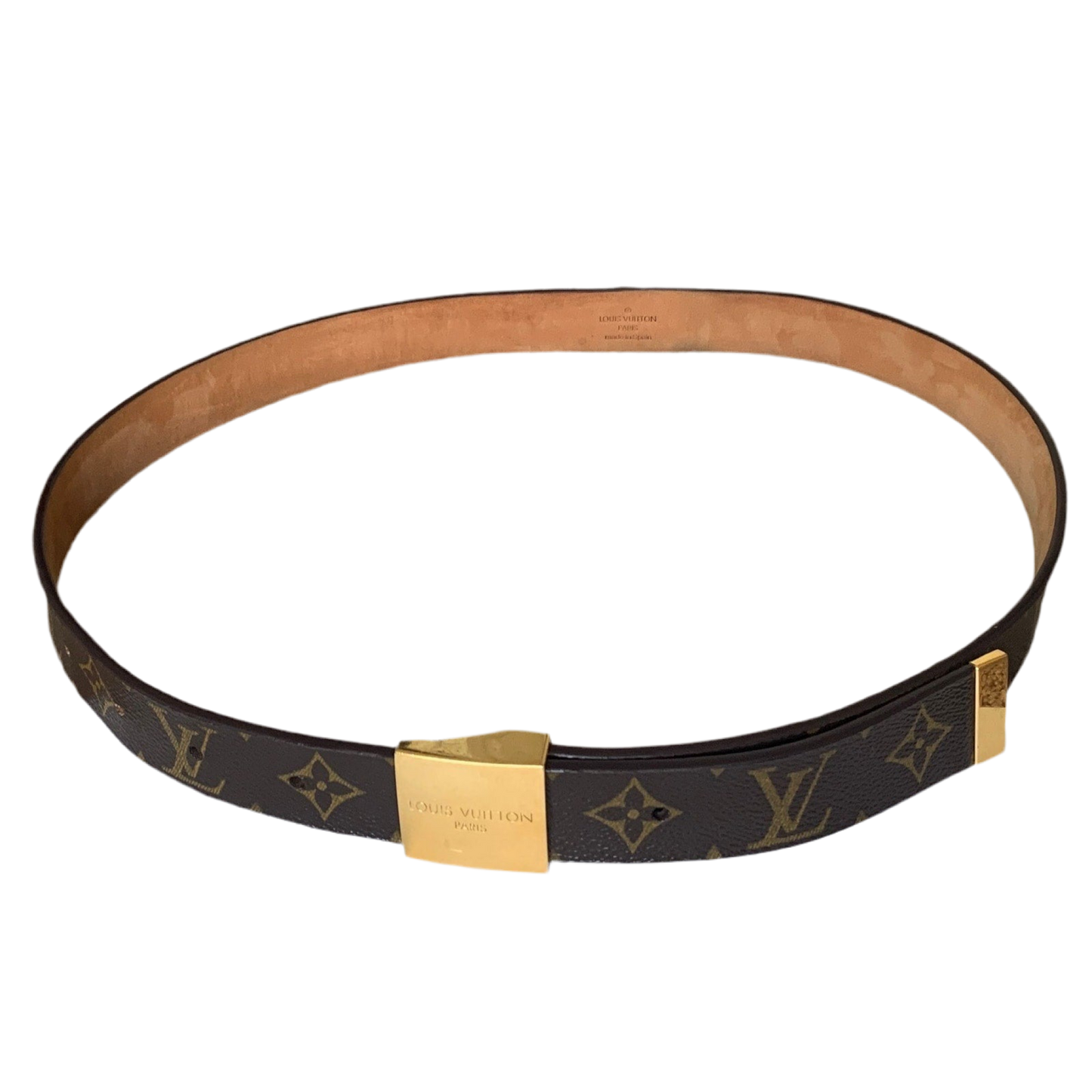 Authentic Louis Vuitton unisex monogram belt size 36 inch 90 cm