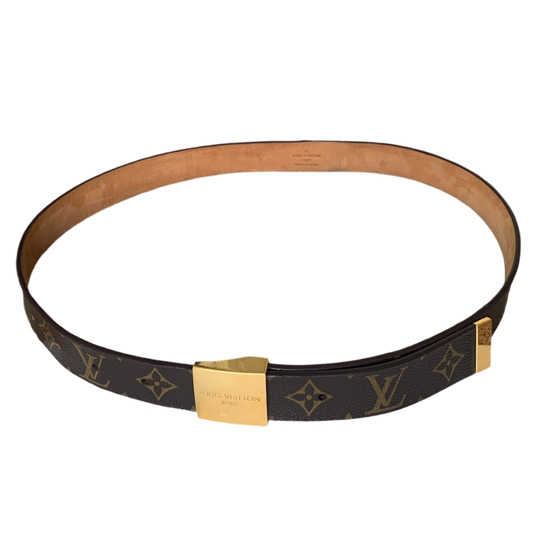 Authentic Louis Vuitton unisex monogram belt size 36 inch 90 cm