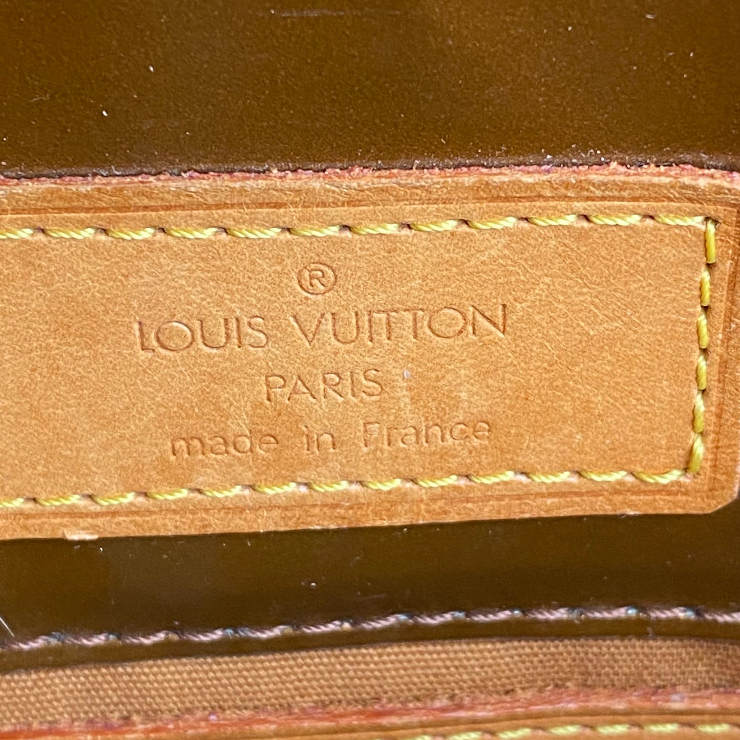 Louis Vuitton monogram bronze vernis tote bag purse mi1011 authentic with coa