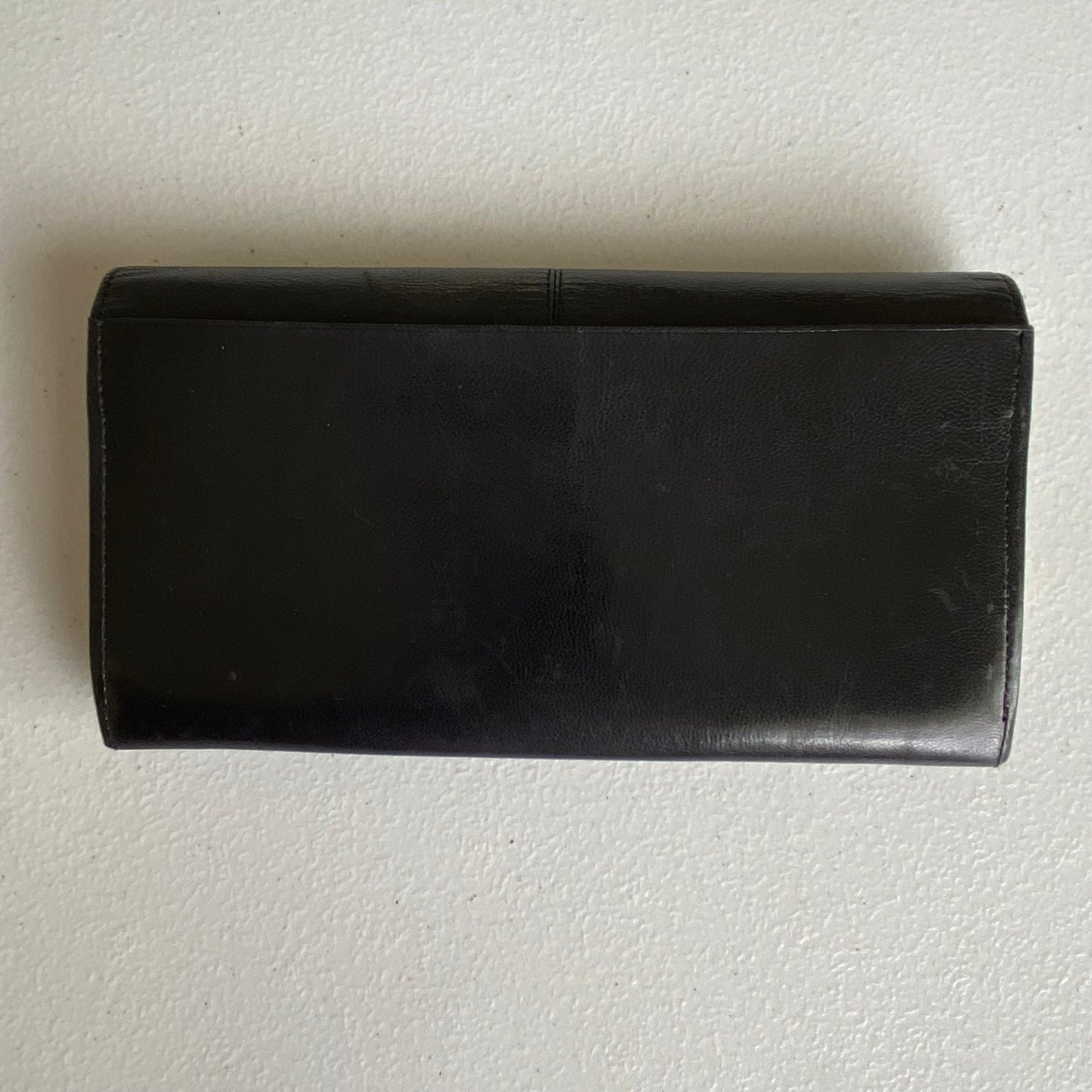 Yves Saint Laurent vintage black leather long wallet Authentic with COA 7.6x4.3