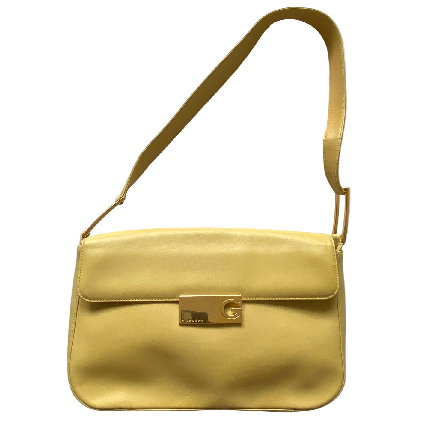 Givenchy yellow leather shoulder bag Authentic with COA 12.5z8.5x2.5