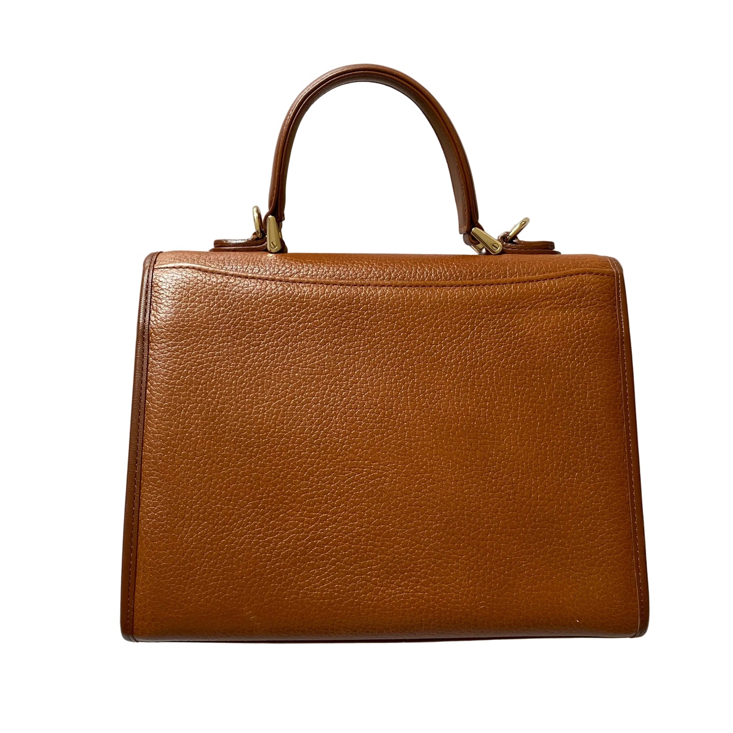 Burberry vintage brown leather tote bag Authentic with COA