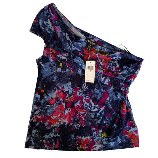 Lauren Ralph Lauren Women’s NWT blue one shoulder blouse top size large