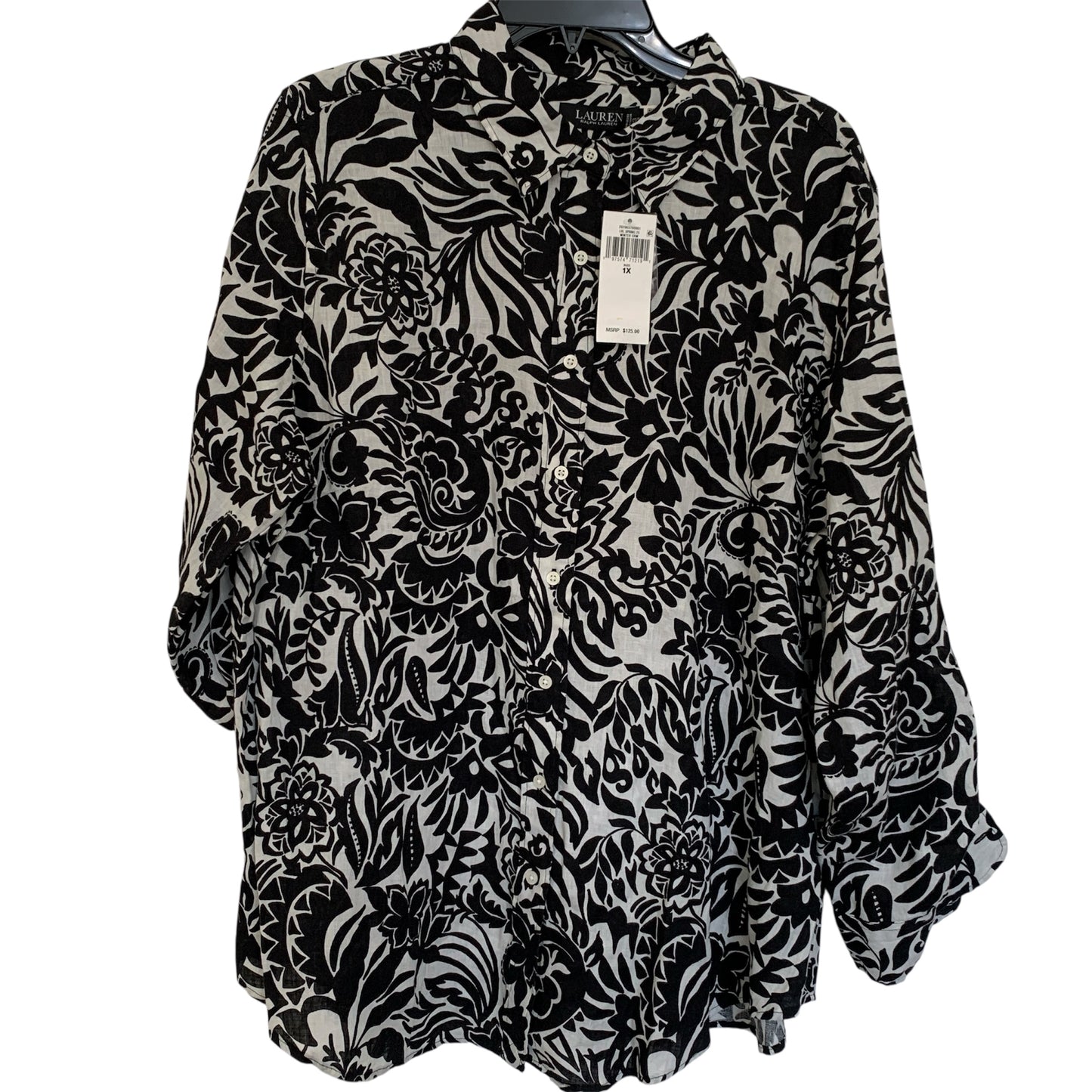 Lauren Ralph Lauren plus size 1X women’s NWT floral print long sleeve button up