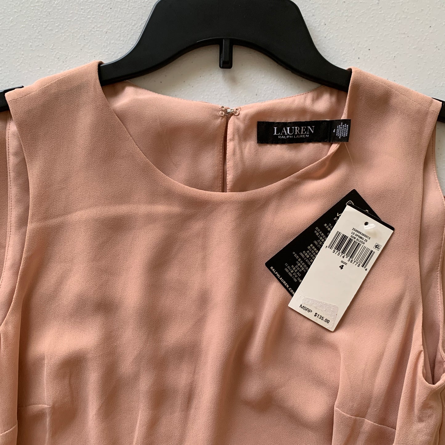 Lauren Ralph Lauren Women’s NWT sun blush sleeveless casual dress size 4